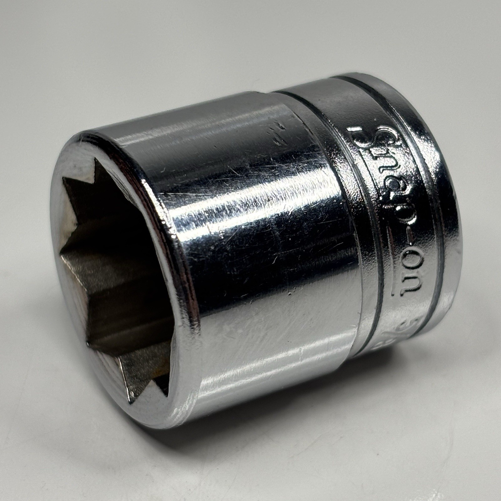 Snap On Tools F320 3/8 Dr 8Pt SAE 5/8 Chrome Double Square Socket USA VTG 1988