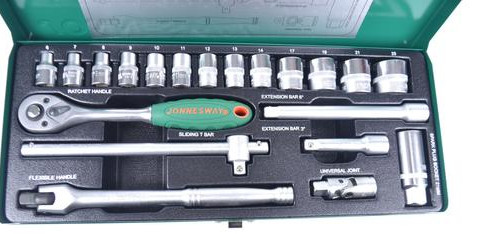 Jonnesway S04H3120S 20 Pcs Professional Hand Socket Set 3/8″ Drive 6-24mm