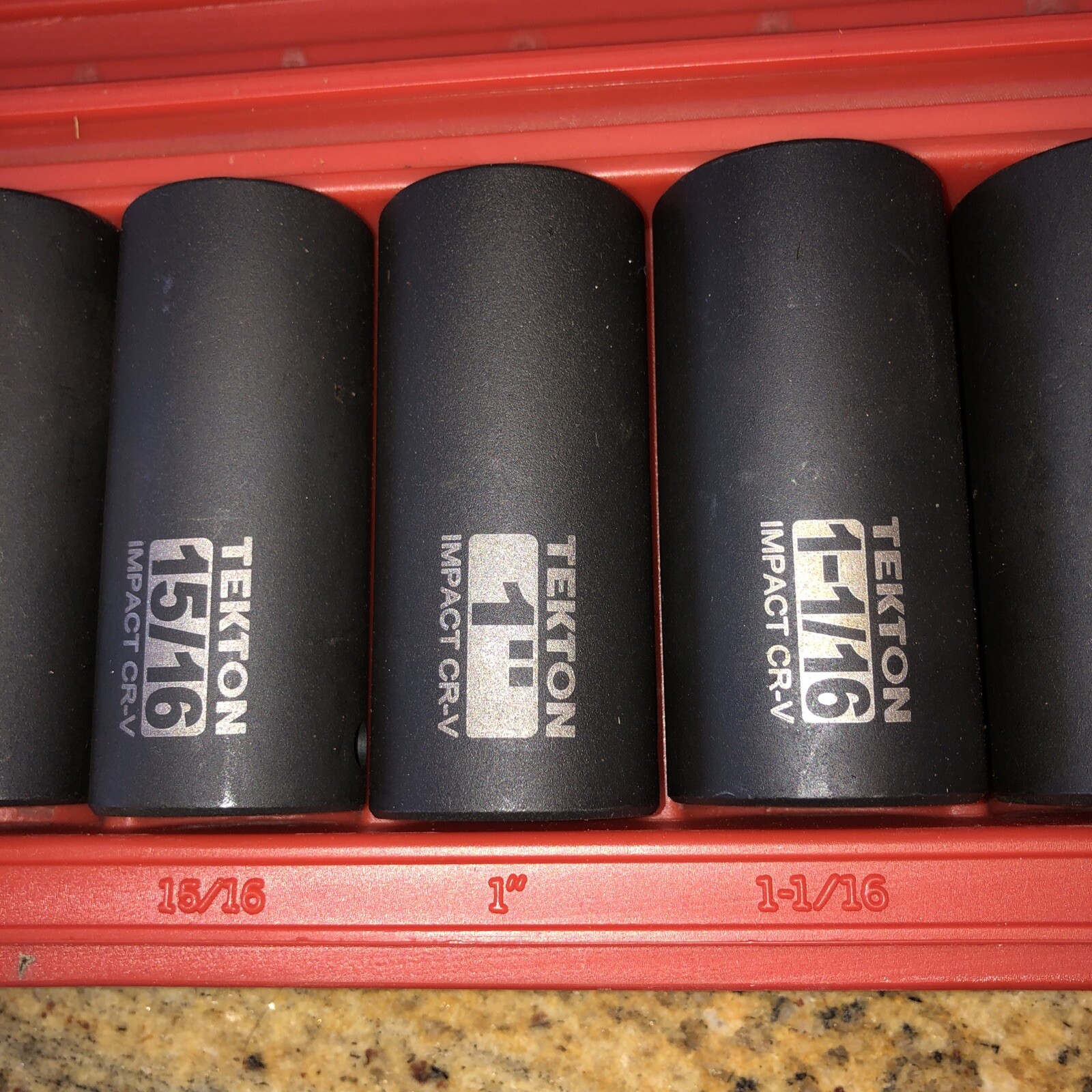 14 Pc Piece 1/2 Inch Drive Deep Impact Socket Set 6 Point 3/8” to1-1/4” Standard