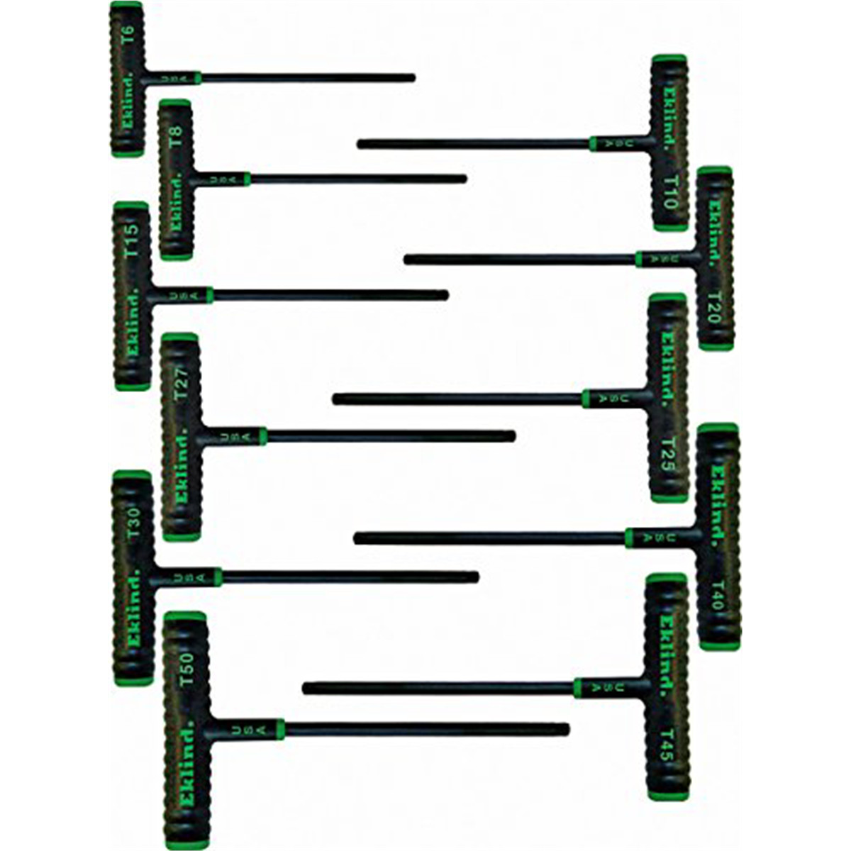 Eklind Tool 68691 11 Piece 6″ Power T T-Handle Torx Key Set