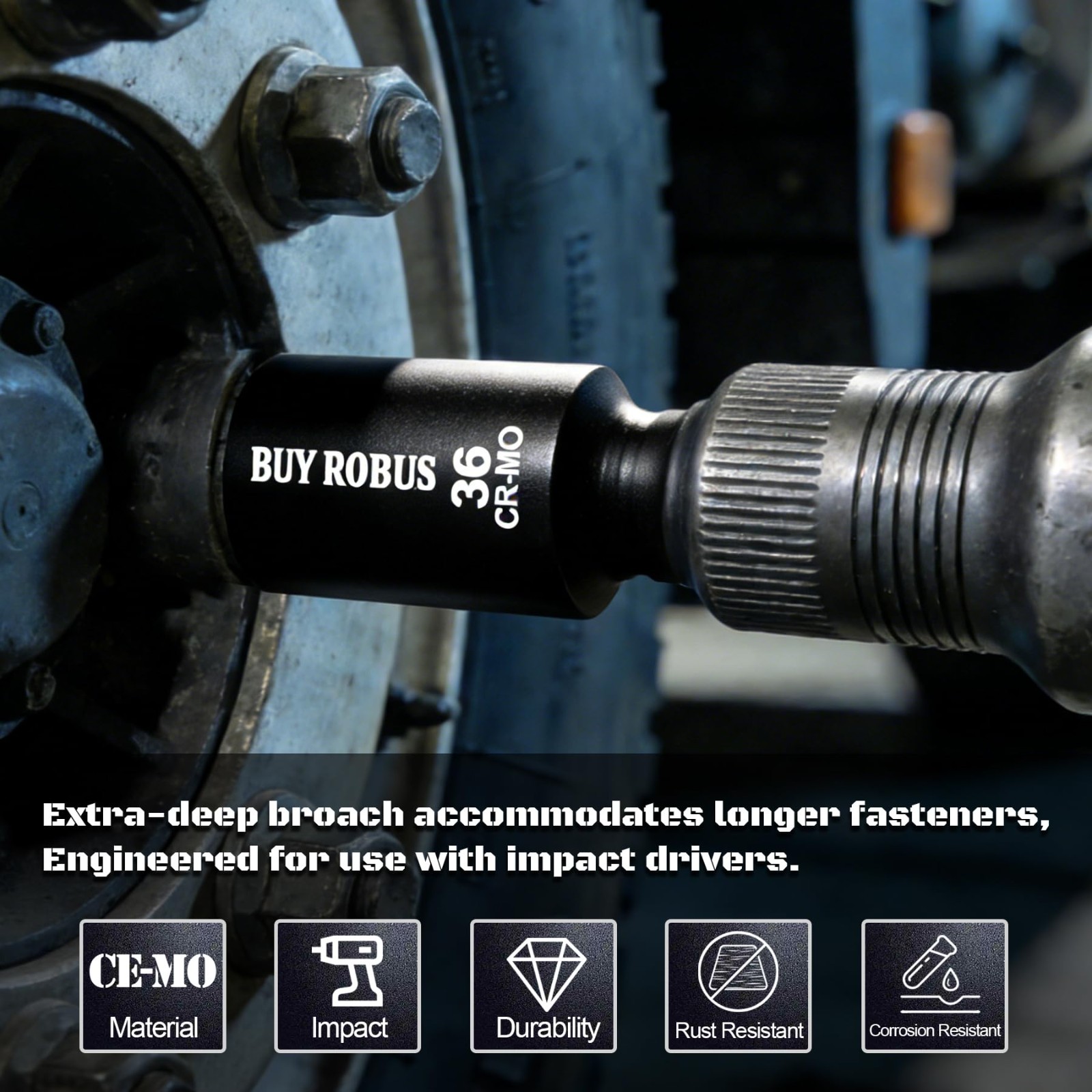 8-Piece 1/2″ Drive Deep Metric Axle Nut Impact Socket Set with Case – 29mm to 39