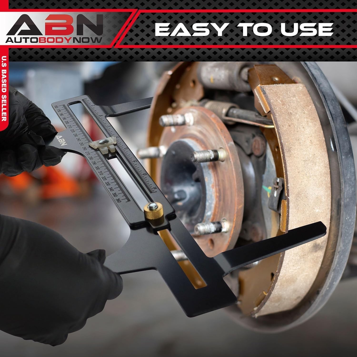 Brake Measuring Tool 6.5-14.25 Inch Dual Scale Gauge Adjustment