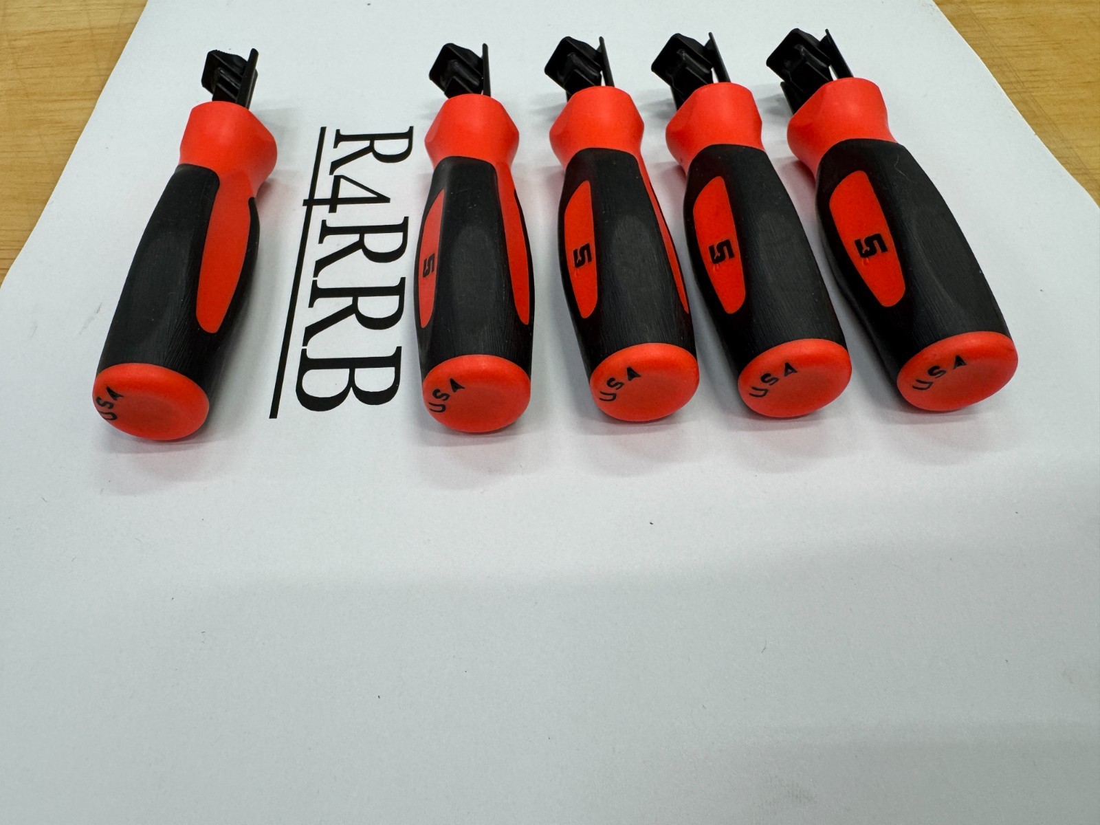 Snap-on Tools USA NEW ORANGE Soft Grip Feeler Gauge Holders LOT SET FB336-1Ox5