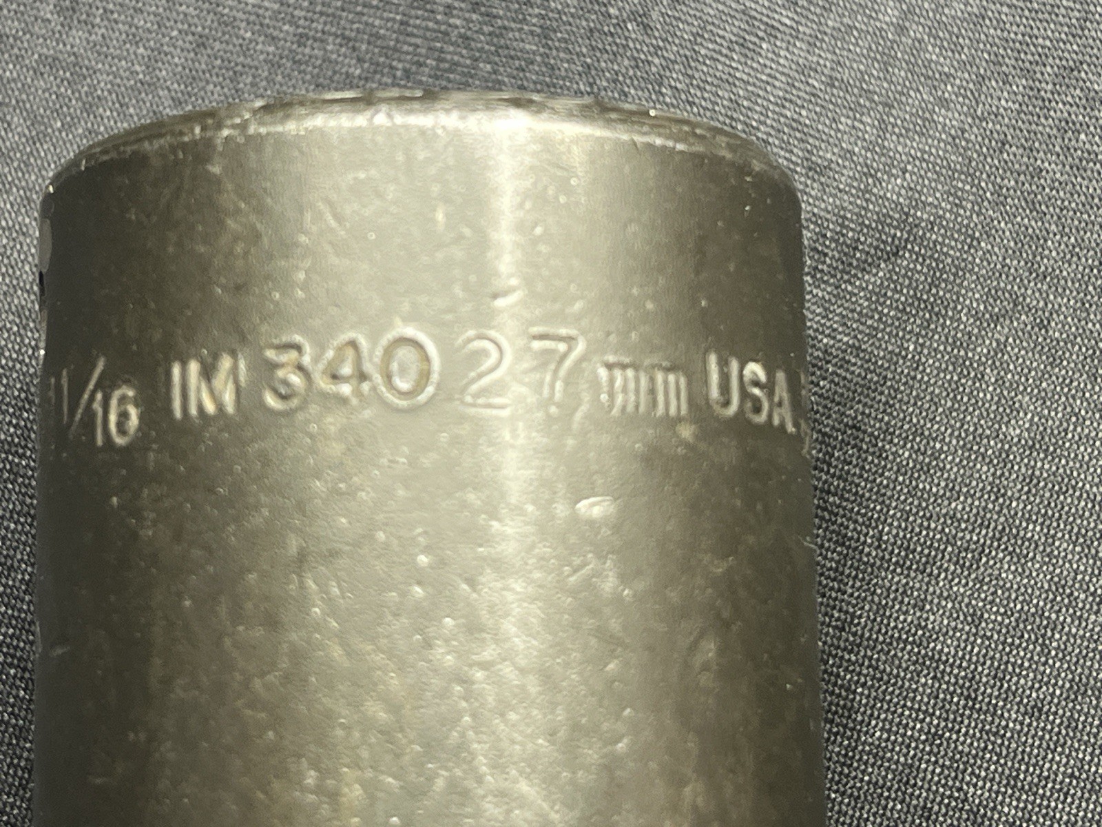Snap-On Tools 1/2″ Drive 1-1/16″ 27mm 6-Point Shallow Impact Socket IM340 USA