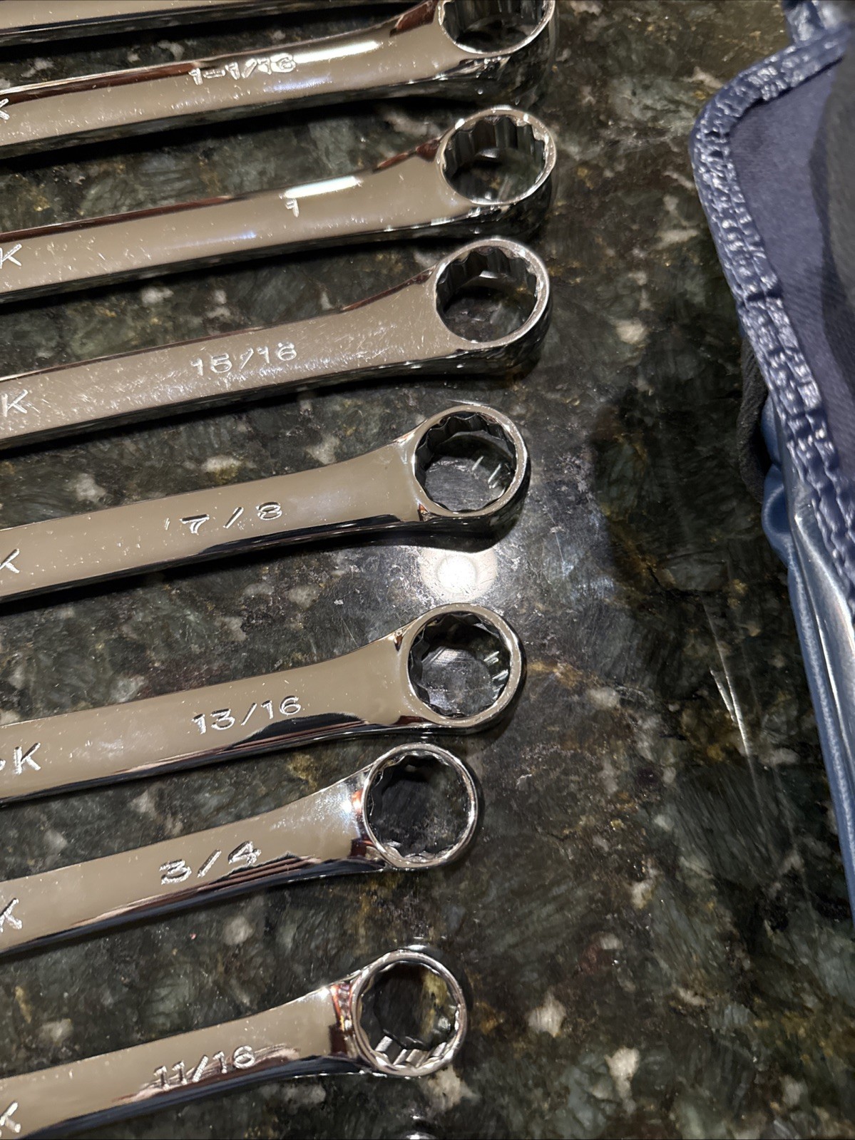 S-K 86014 Professional Tools 16-Piece Superkrome SAE Fractional Wrench Set USA