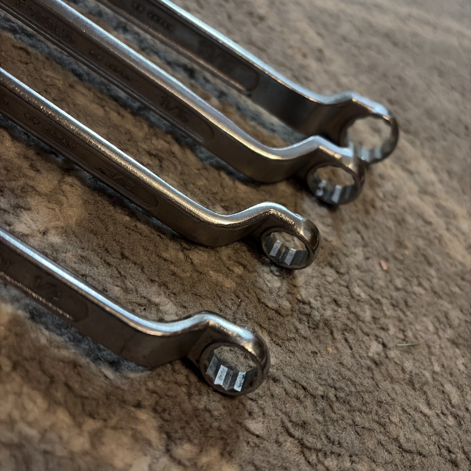 Vintage SEARS Double Box End Wrenches Drop Forged Steel Made in Japan 12 PT SAE