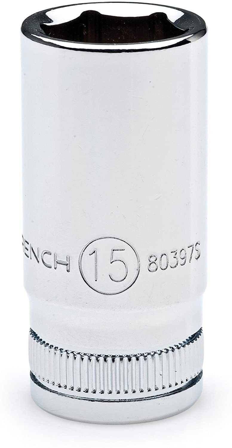 47 Pc 1/4″ Drive Socket Set – Standard & Deep, SAE/Metric, 6 Pt Tools for Mechan