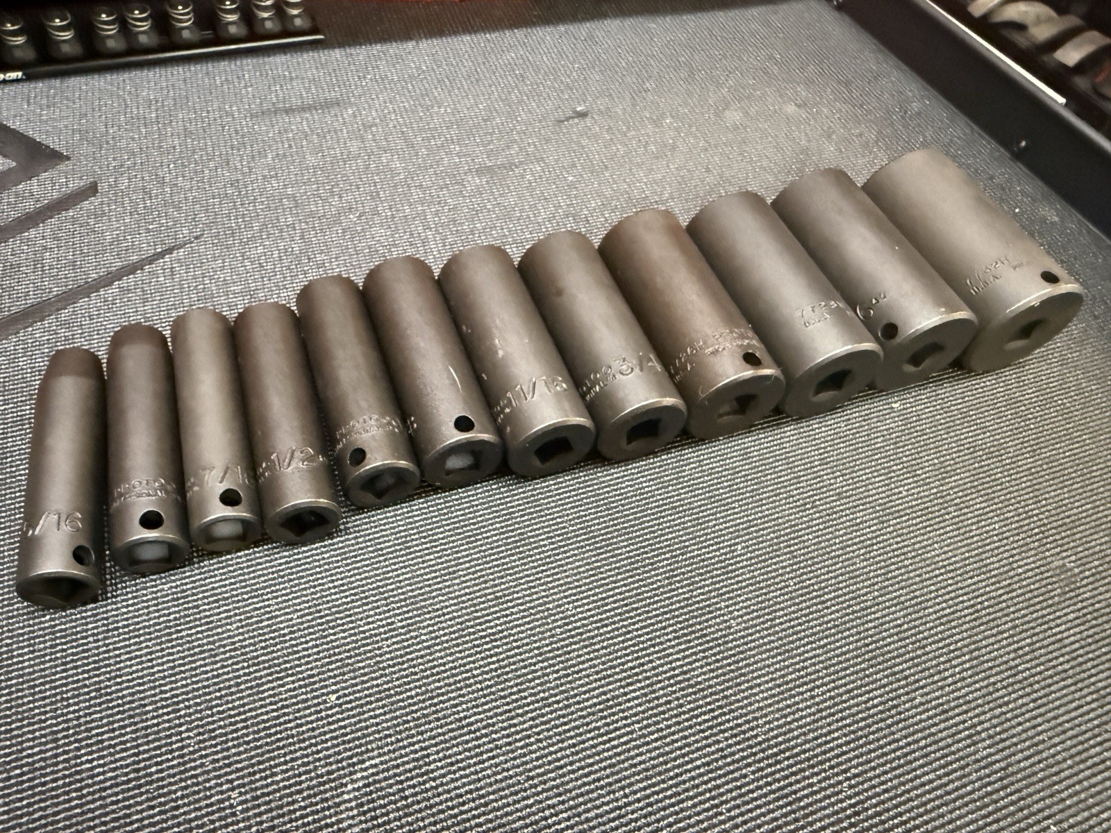 Proto 3/8 Drive Deep Well Impact Socket Set 12pc