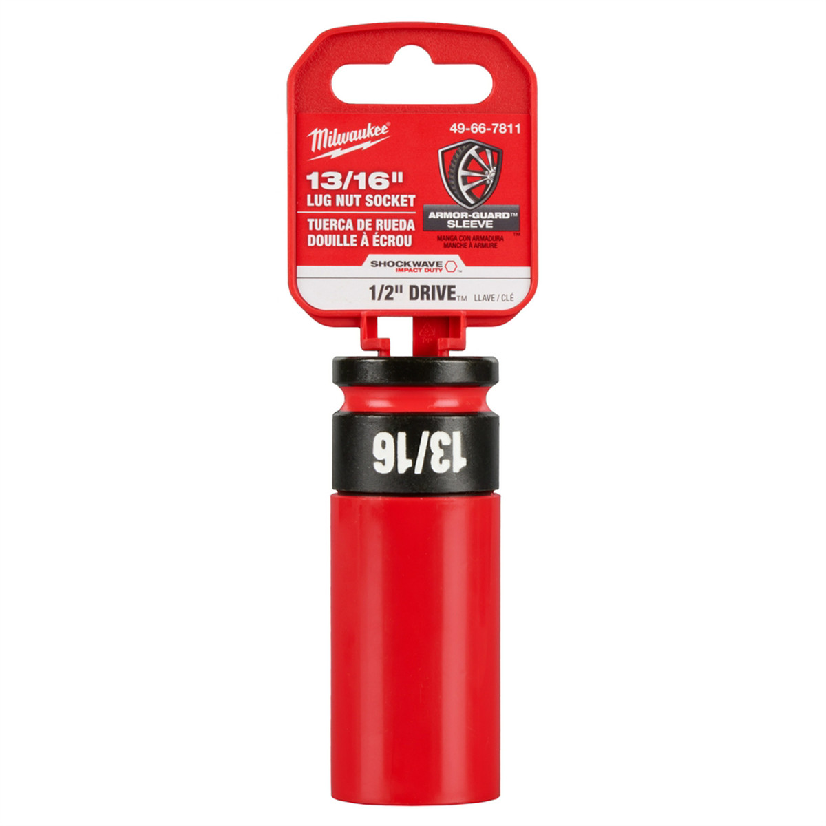 Milwaukee Tool SHOCKWAVE Impact Duty 1/2 Drive 13/16″ SAE Lug Nut Wheel Socket
