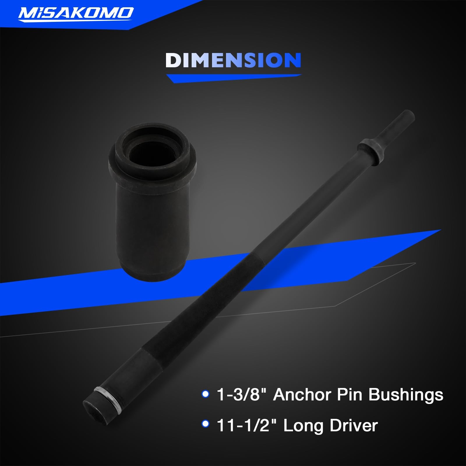 Misakomo 29090 Truck Brake Anchor Pin Bushing Driver Kit – 29090, black