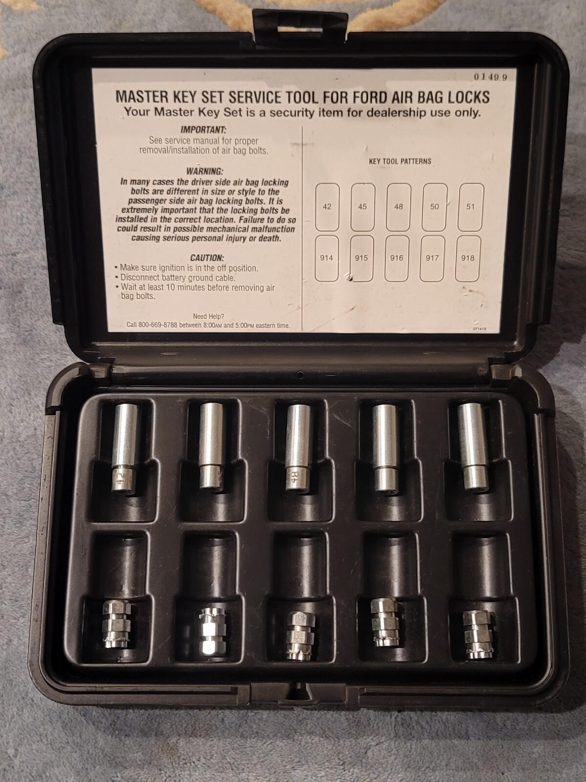 Ford Rotunda 164-R3120 047029 Master Key Set Service Tool SRS Locks Dealer