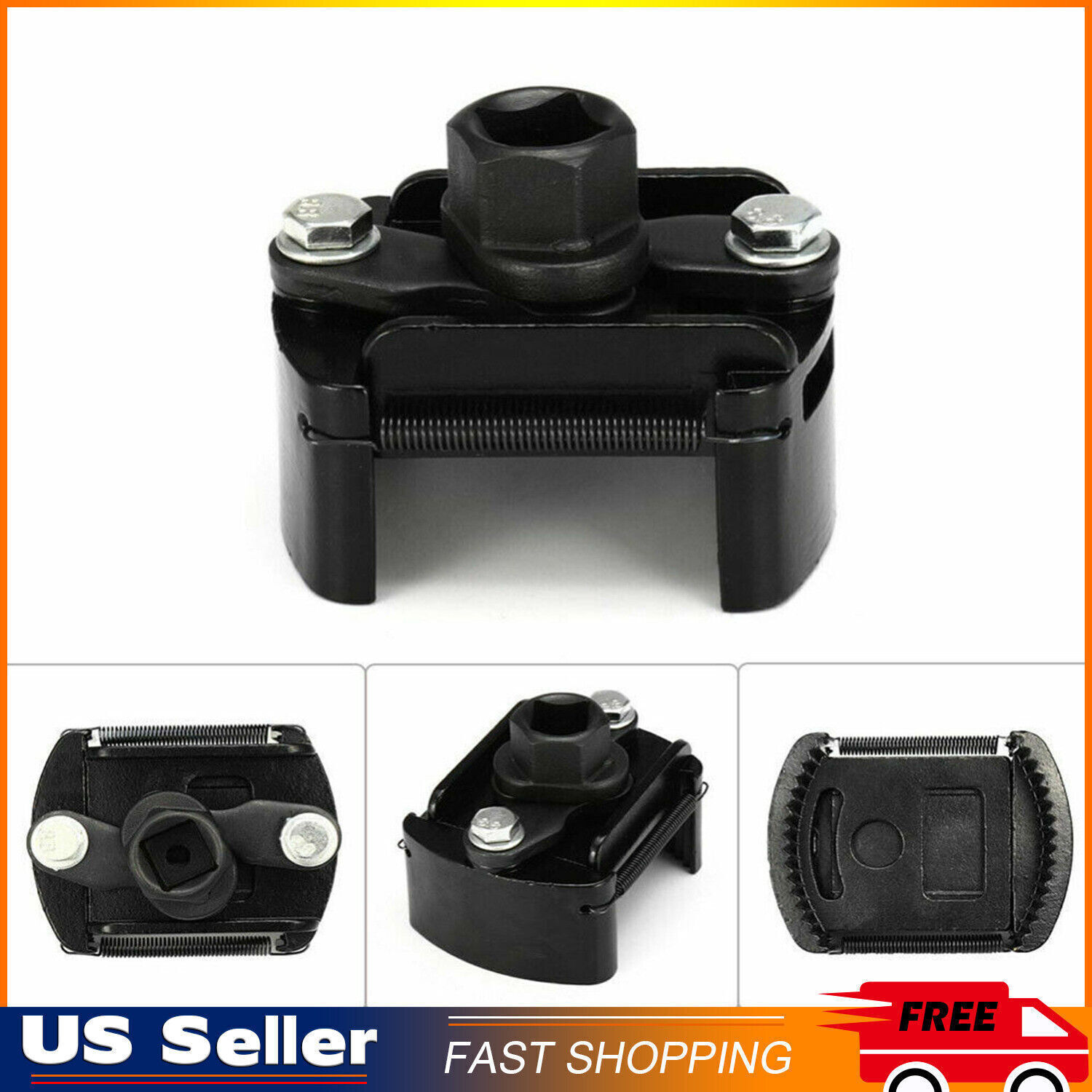 Oil Filter Wrench 2-3/8 to 3-1/8 inch 60mm-80mm Universal Removal Tool 1/2»