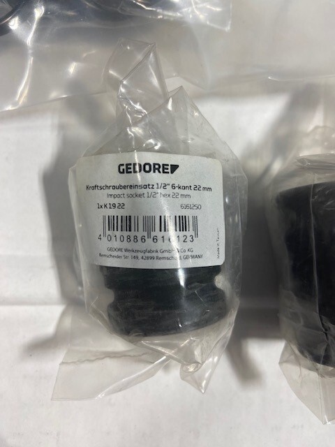 Gedore 14 piece Impact Socket Set 1/2″ Drive, Metric Plus Canvas Bag- NEW