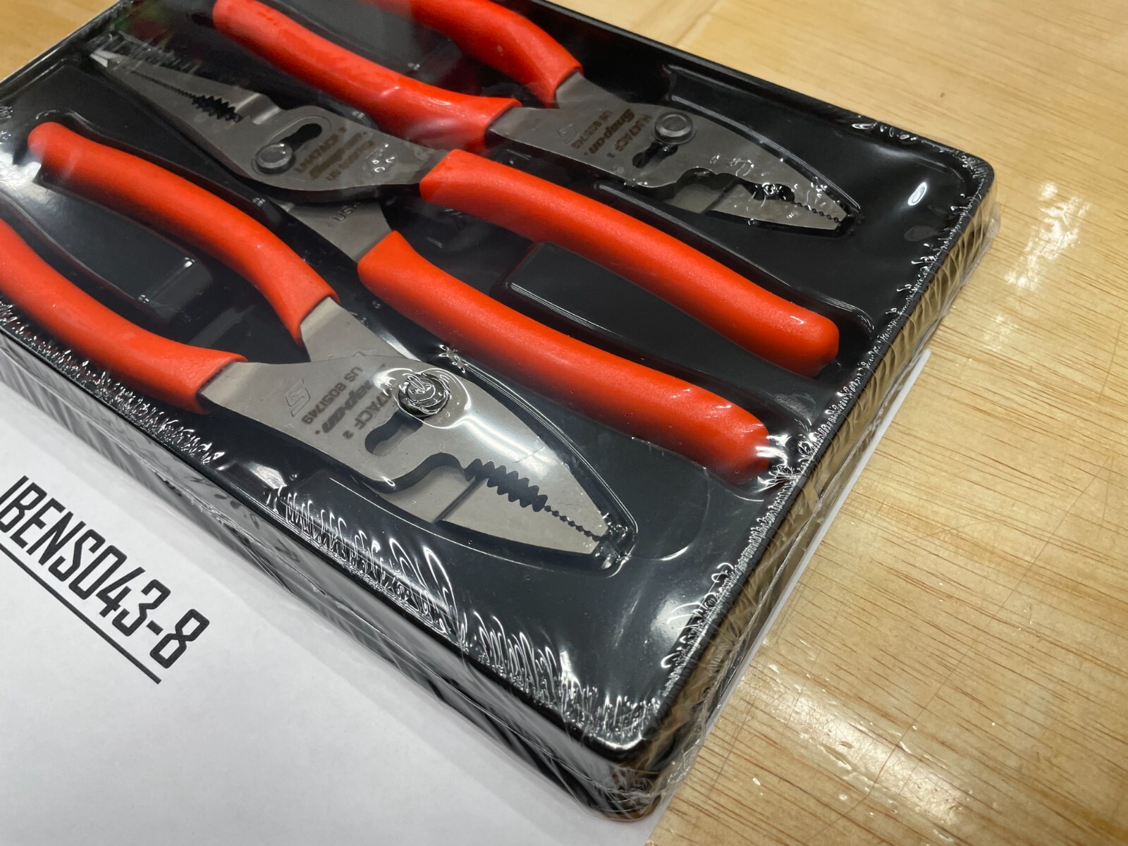 Snap-on Tools USA NEW ORANGE 3pc Soft Grip Slip Joint Pliers Lot Set PL347ACFO
