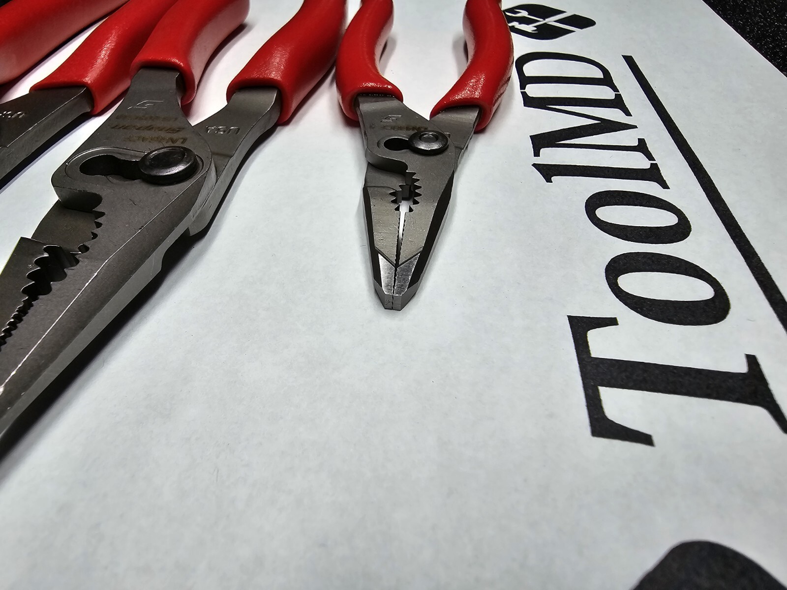 Snap-on Tools NEW 3pc RED Long Nose Slip Joint Plier Set LN44BCF LN47ACF LN46ACF