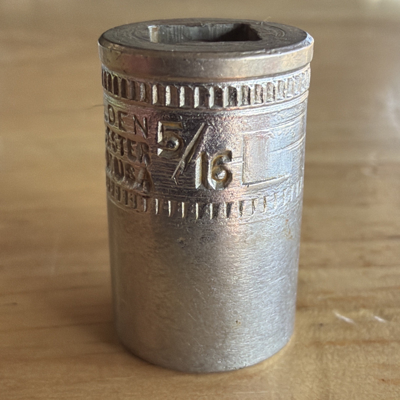 Walden Worcester 5/16″ Shallow Socket 1/4″ Drive 8 Point Double Square 3160 USA