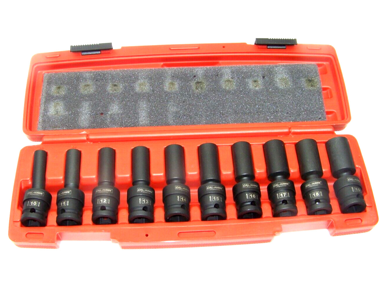 10 Pc 1/2″ Drive Socket Set Universal Swivel Impact Sockets CR Molybdenum Metric