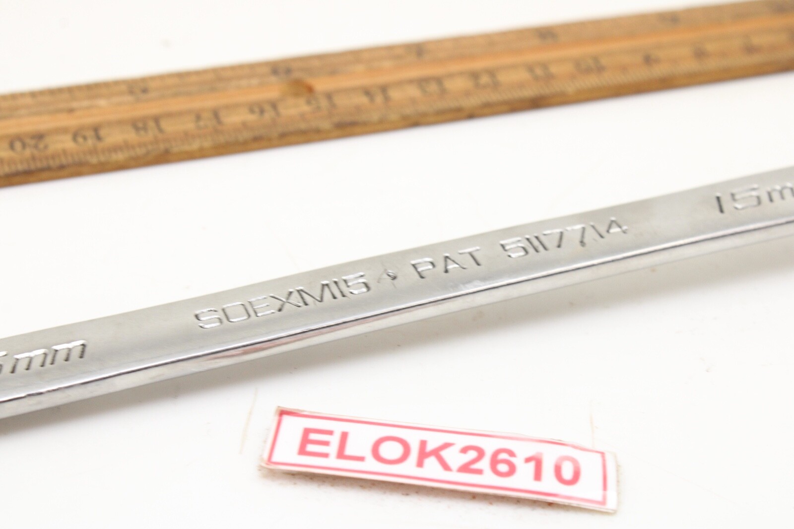 Snap on SOEXM15 15mm 12 Point Metric Chrome Flank Drive Combination Wrench USA