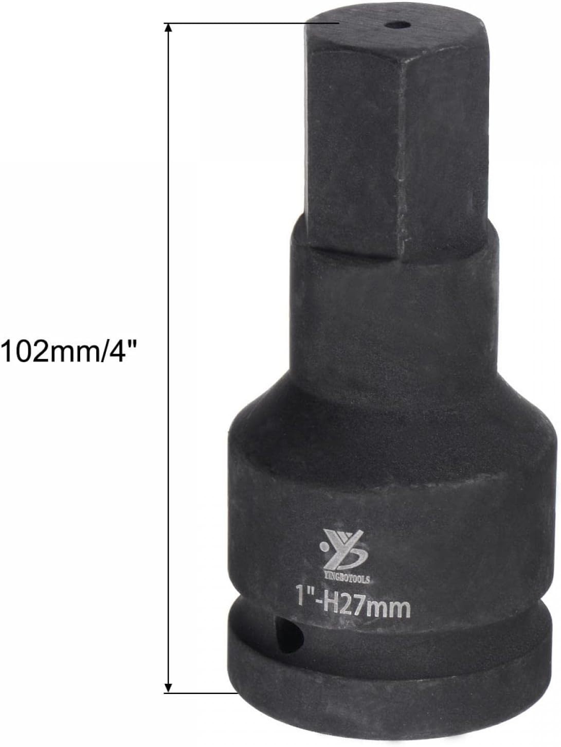 uxcell 27mm Impact Hex Bit Socket, 1″ Drive 102mm Length CR-MO Steel Metric Size
