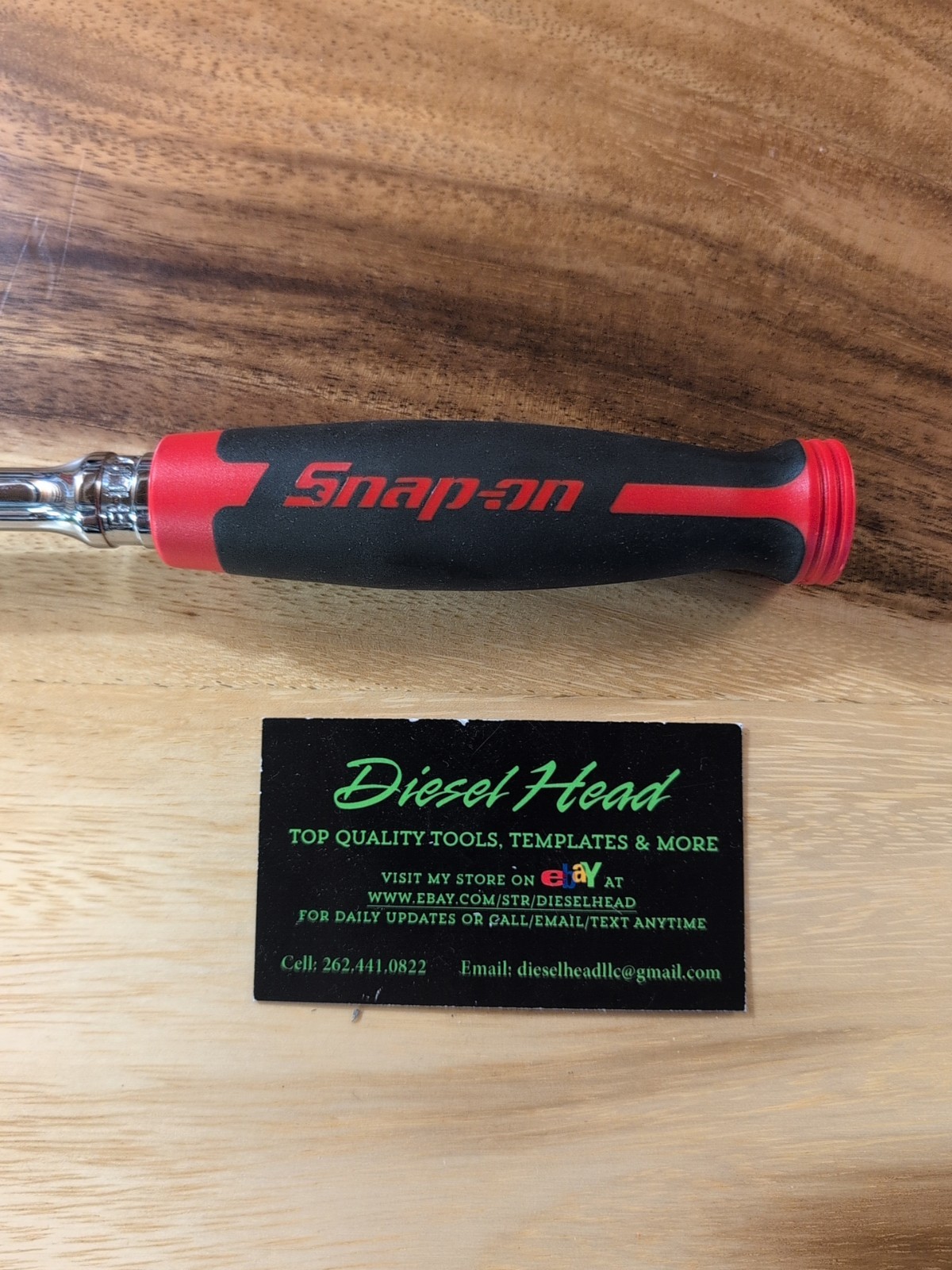 *NEW* Snap On Tools FHL100 3/8″ 100 Tooth RED Soft Grip Ratchet