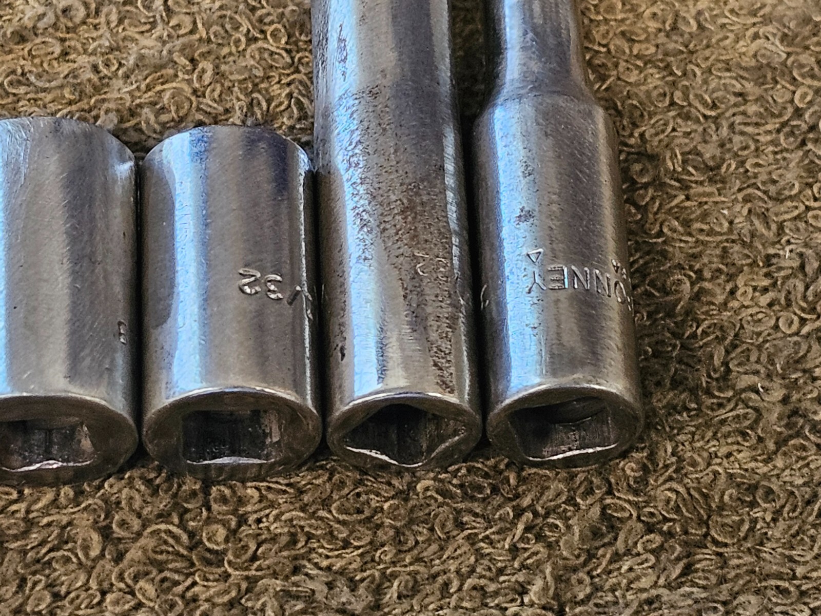 6 Bonney VL V Socket 1/4″ Drive 1/2 7/16 3/8 11/32 9/32 3/16″ Sae Set