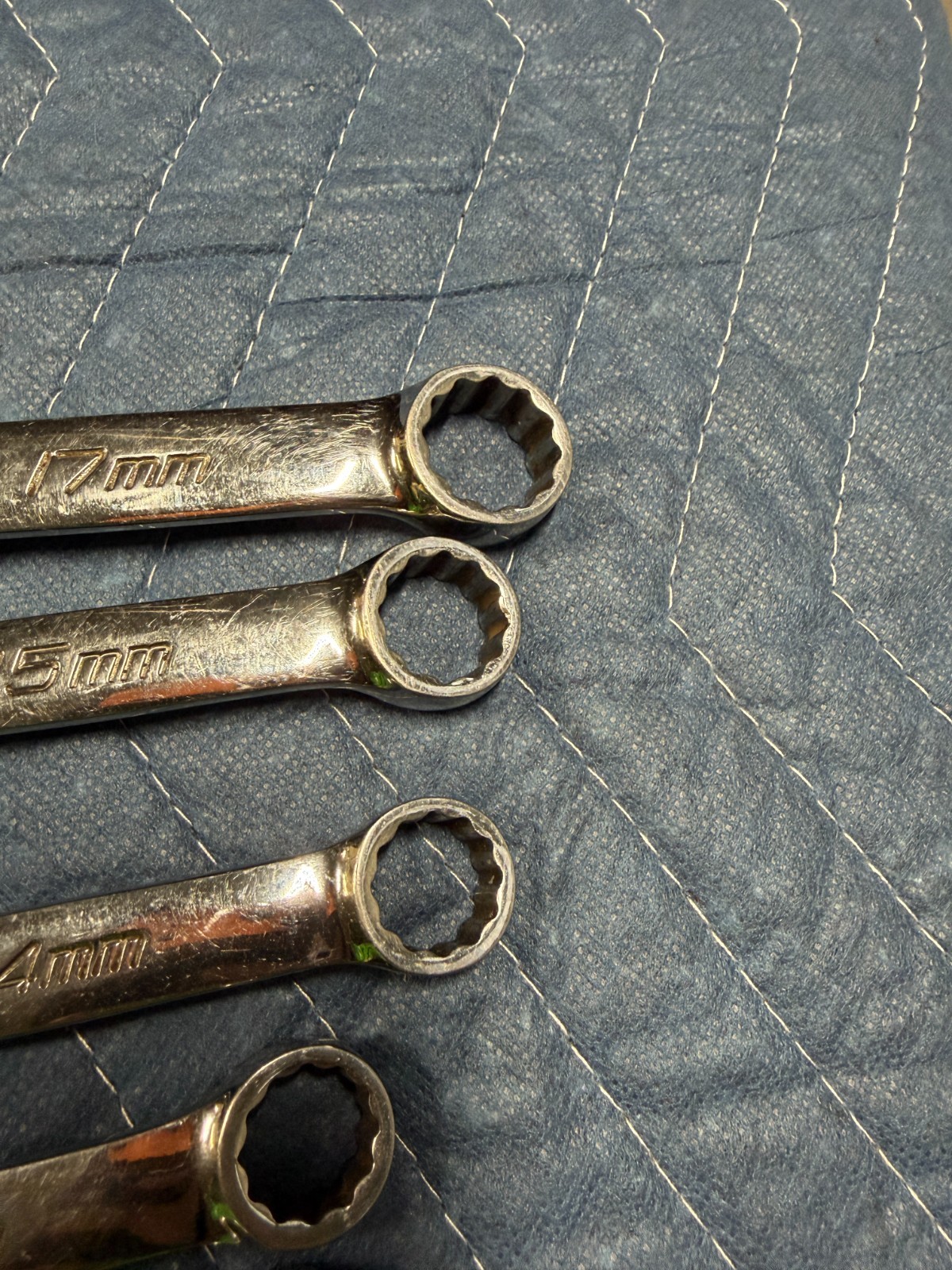 7 Piece Snap-on Metric Combination Wrench Set OEXM707B 10mm – 15mm + 17mm