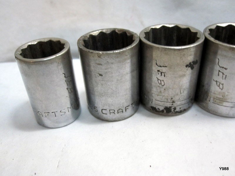 CRAFTSMAN set of 7 JEB sockets mix lot see description