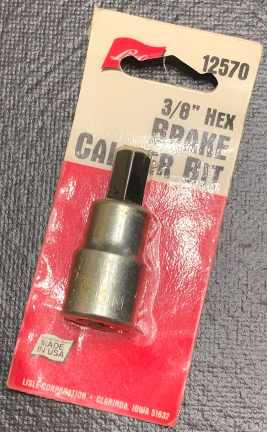 LISLE 12570 3/8 DR 3/8″ Hex Brake Caliper Socket Bit Made in USA
