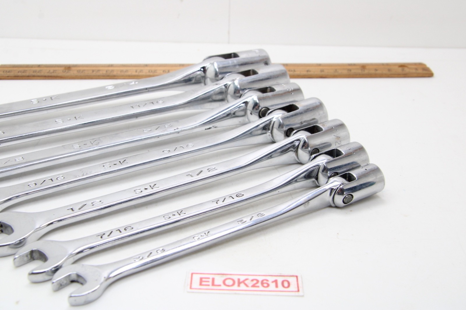 SK Tools 88812-88824 3/8 – 3/4 12 Point Flex Head Superkrome Socket Wrench Set