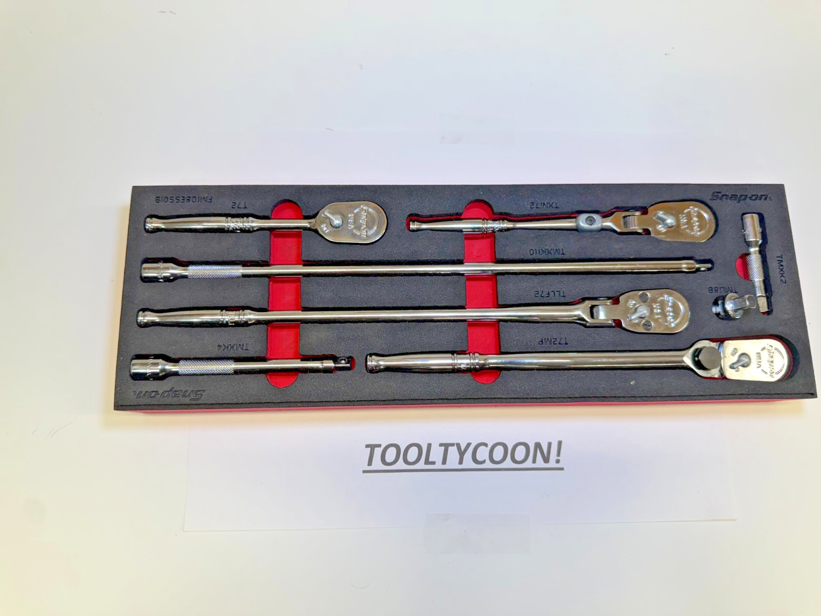 Snap-on Tools USA NEW 8pc 1/4” Essential Ratchet/Extension Set RAT108ESSFR