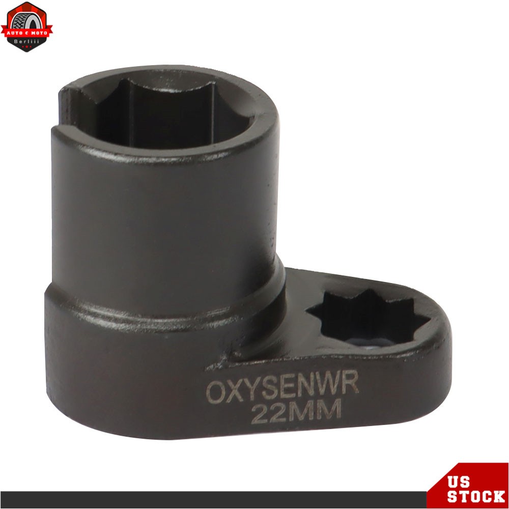 7 Pieces Oxygen O2 Sensor Wrenches Socket Tool Kit 1/2″ 3/8″ 7/8″ 22mm 27mm 29mm