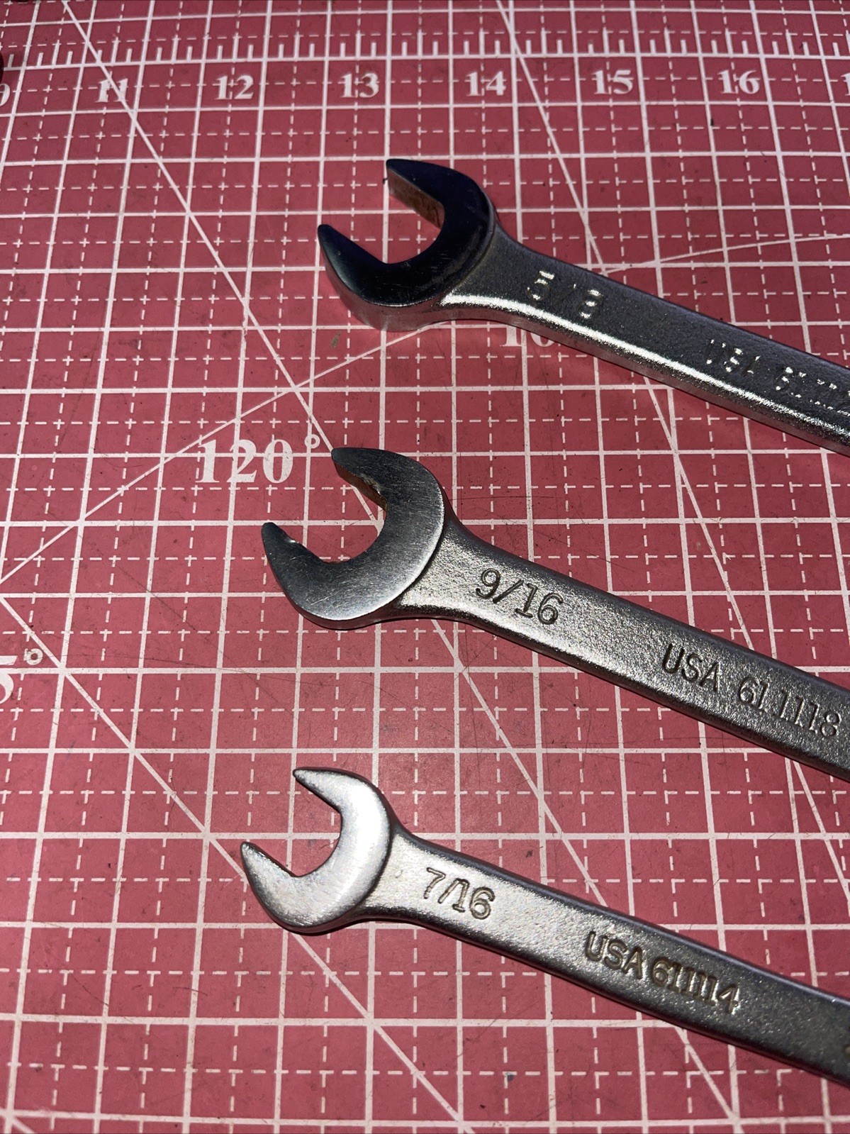 Easco USA 3 Piece SAE Open End Wrench Set 3/8 In – 5/8 In Vintage 3/8”-5/8”