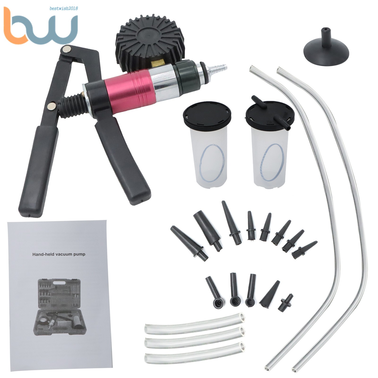 Car Hand Held Vacuum Pressure Pump Tester Set Brake Fluid Bleeder Bleeding Tool