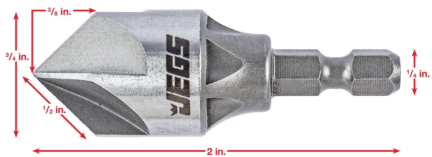 JEGS 81385 Inside Deburring Tool For 1/8 in. to 3/4 in. Inner Diameter Tubing