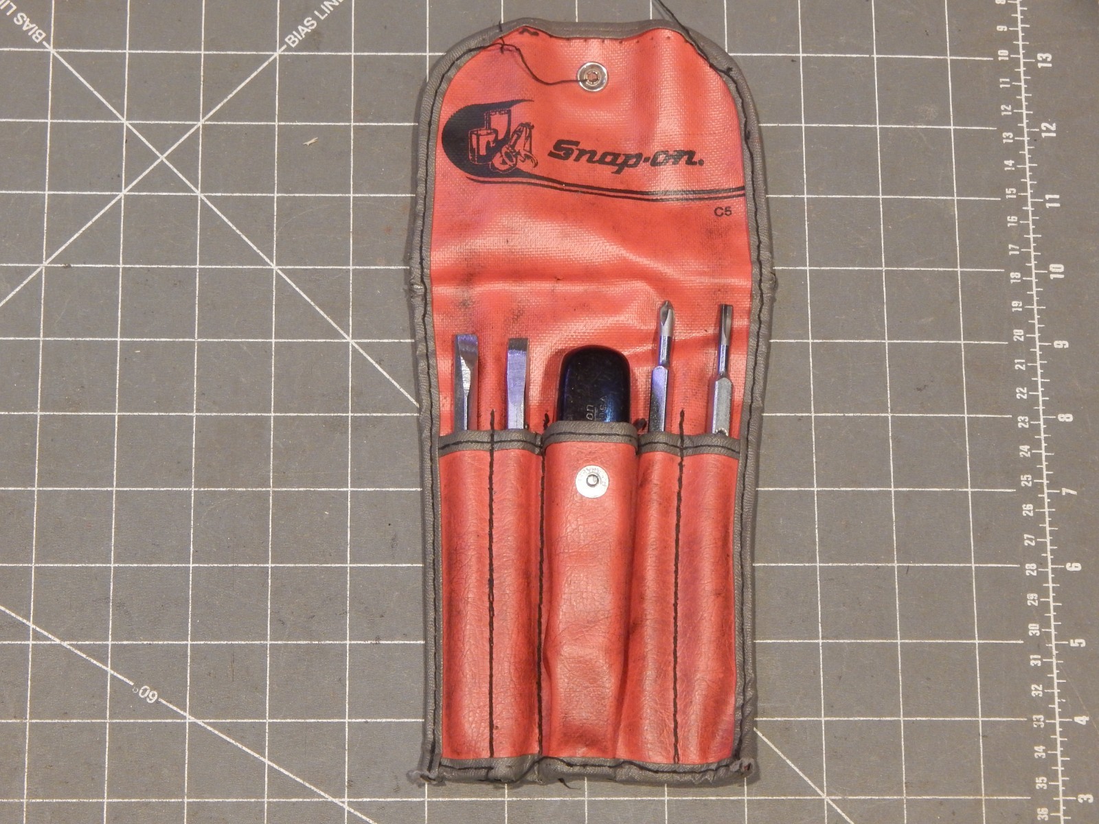 READ Snap On 5Pc Reversible Blade Screw Driver Screwdriver Set SSDD42 C5 Pouch