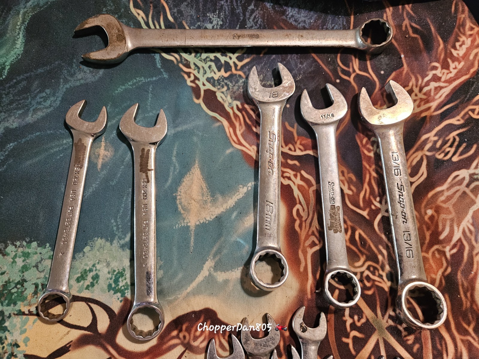 35 Pc. Snap-on Wrench Lot SAE & Metric 🔧 Half-Moon Obstruction, Open, Combos 🧰