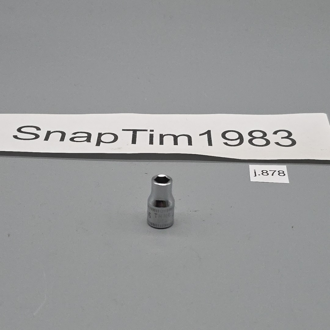 Snap-on Tools 1/4″ Drive 6-Pt Metric 6mm Shallow Socket TMM6 USA