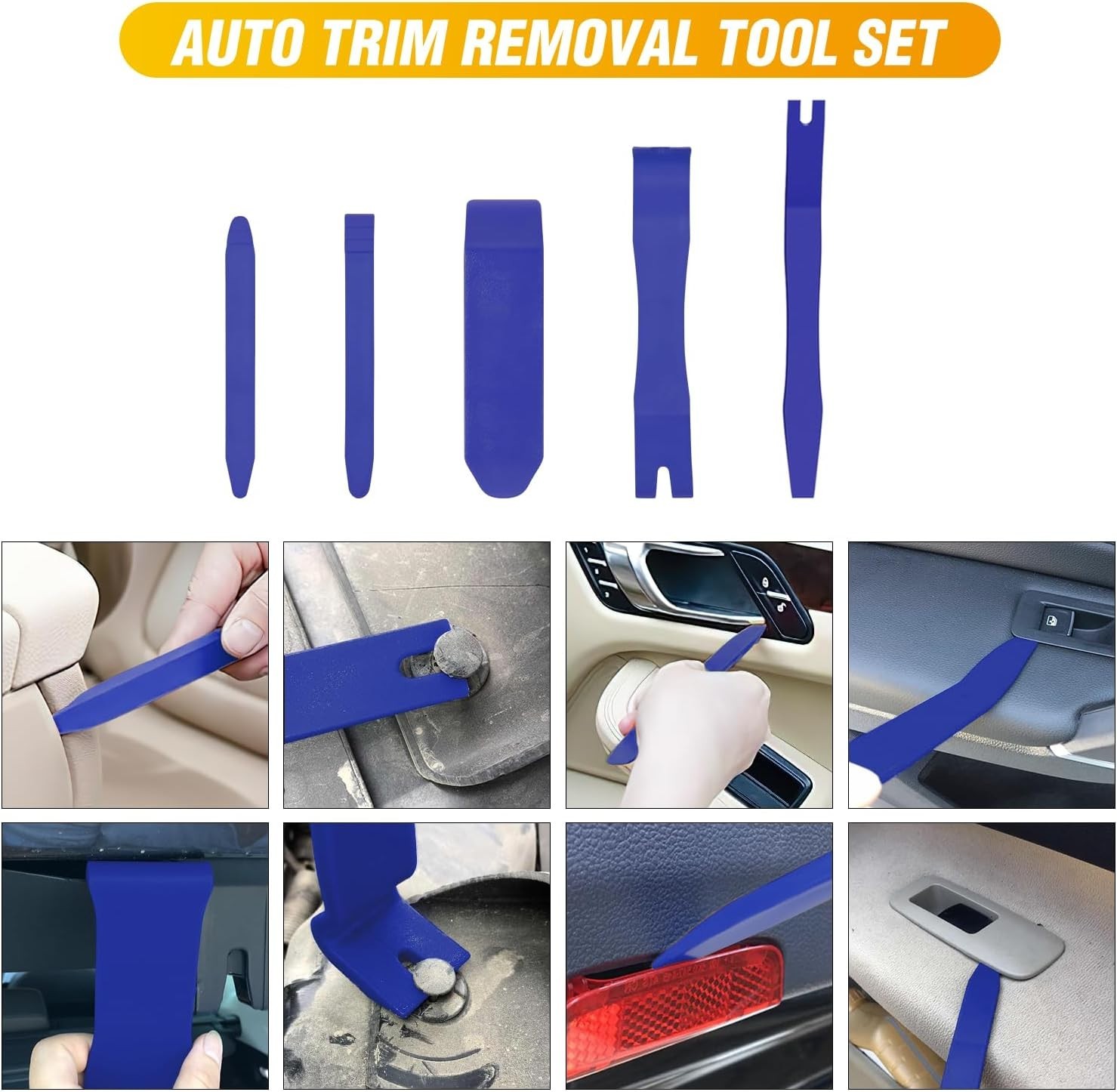 6PCS No-Scratch Auto Trim Removal Tool Kit – Ergonomic Car Repair Set in Blue