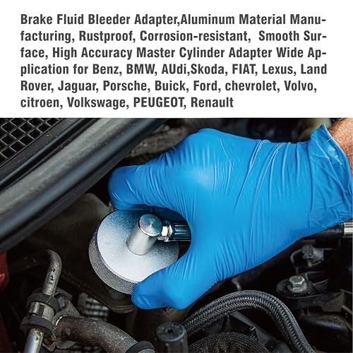 43mm Master Cylinder Bleeder Adapter for European Cars, Aluminum, Rustproof, Cor