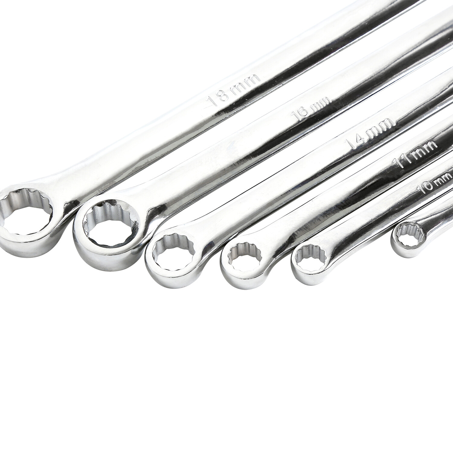 Extra Long 6PCS Box End Wrench Set, Metric Durable Aviation Spanner CRV 8mm-19mm