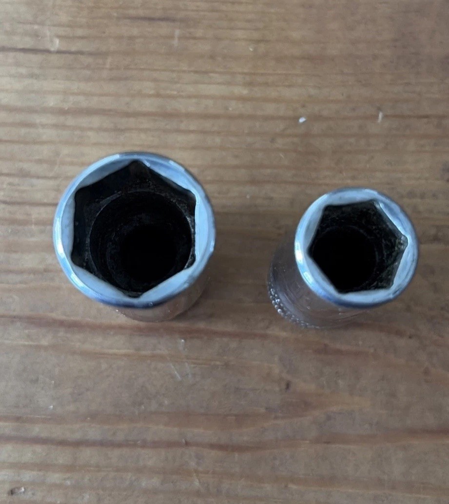 Snap-on Tools USA Drive 11mm & 15mm Chrome Socket FSMS11 & FSMS15 USED CONDITION