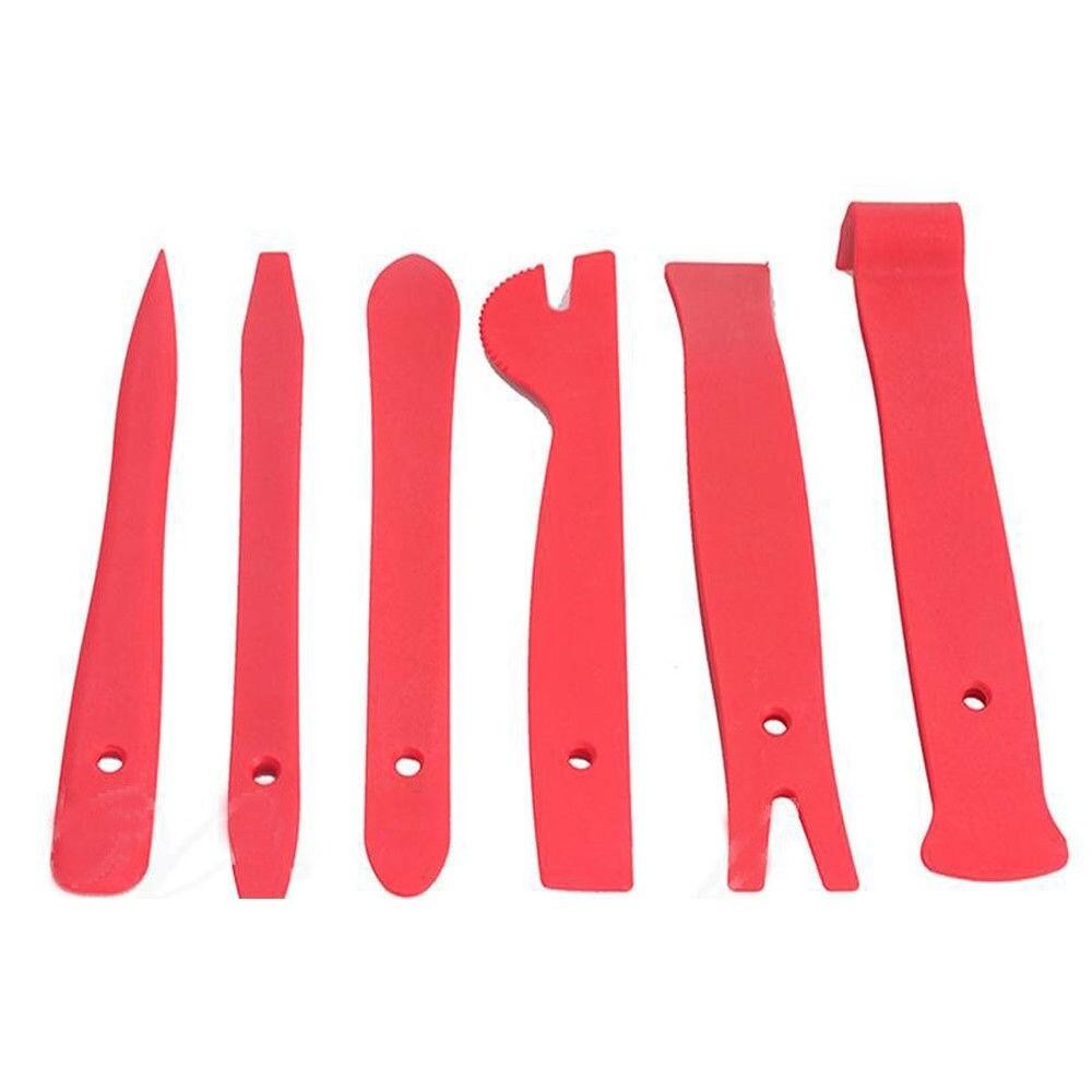 New 6pc Car Body Dash Door Trim Panel Wedge Clip Remover Removal Pry Tool