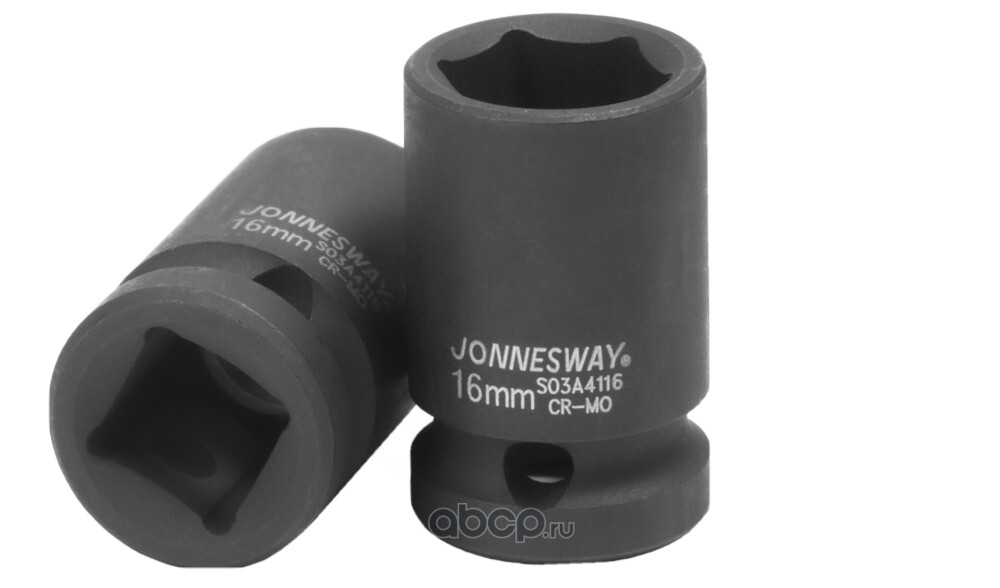 (23 total) Jonnesway 16mm 1/2 Drive 6pt Flank Impact Socket S03A4116