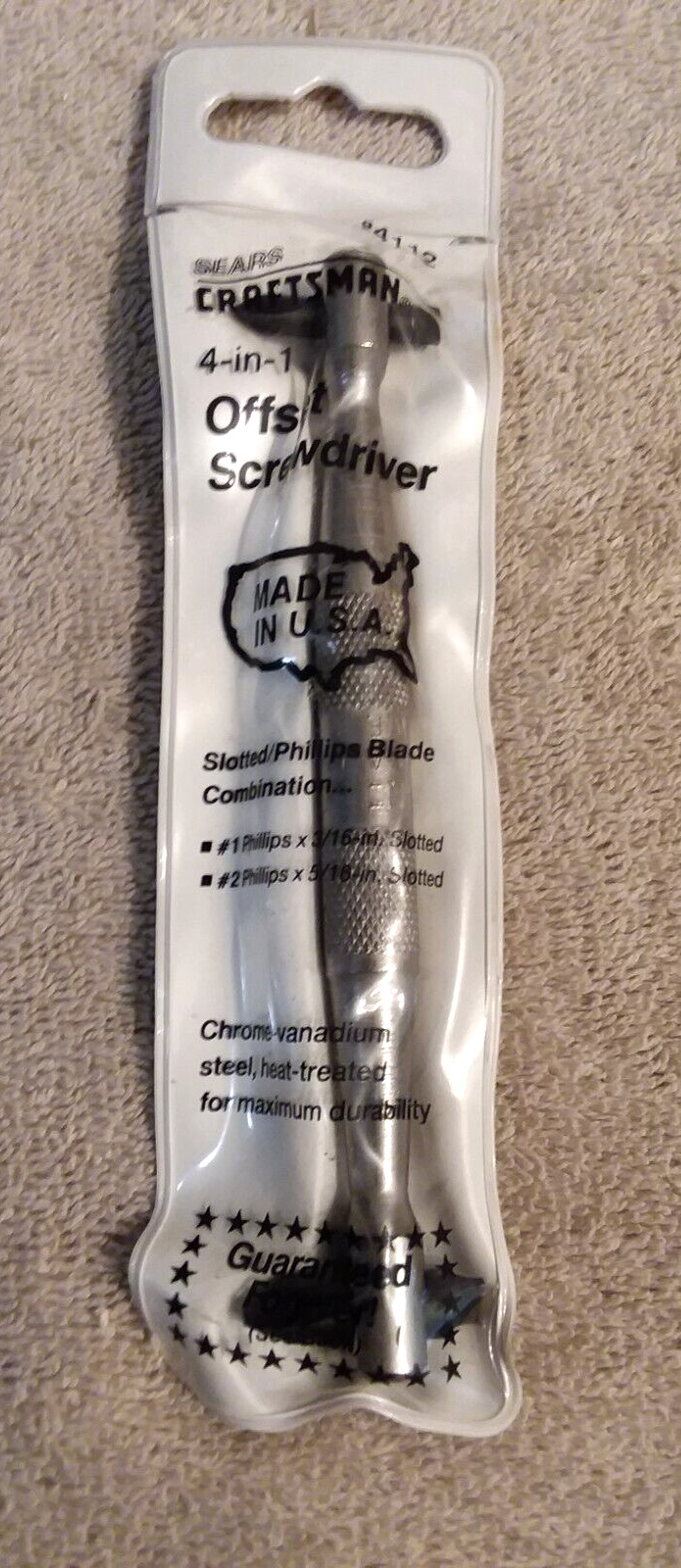 Craftsman Offset Screwdriver 4-1 Slotted/Phillips 9-4112 ~ New ~