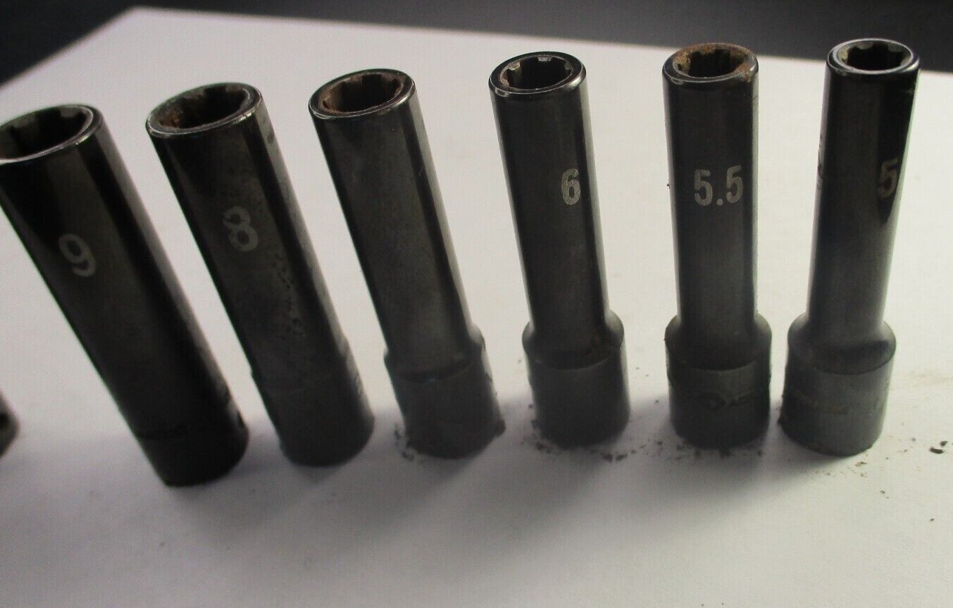 Matco 11pc 1/4″ Drive 5mm – 9mm 11mm – 15mm Pro Non Slip Deep Impact Socket Set