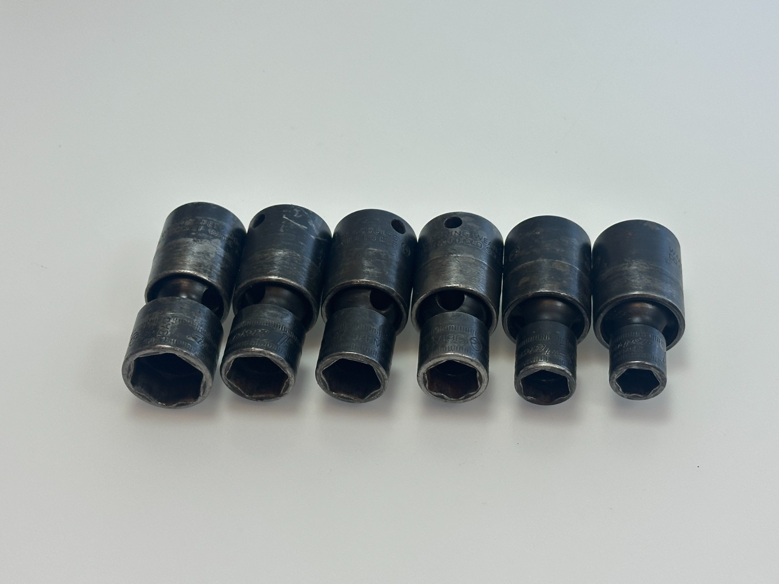 🇺🇸 Snap-on USA 6pc 3/8 Drive Metric 10-18mm Swivel Universal Impact Socket Set
