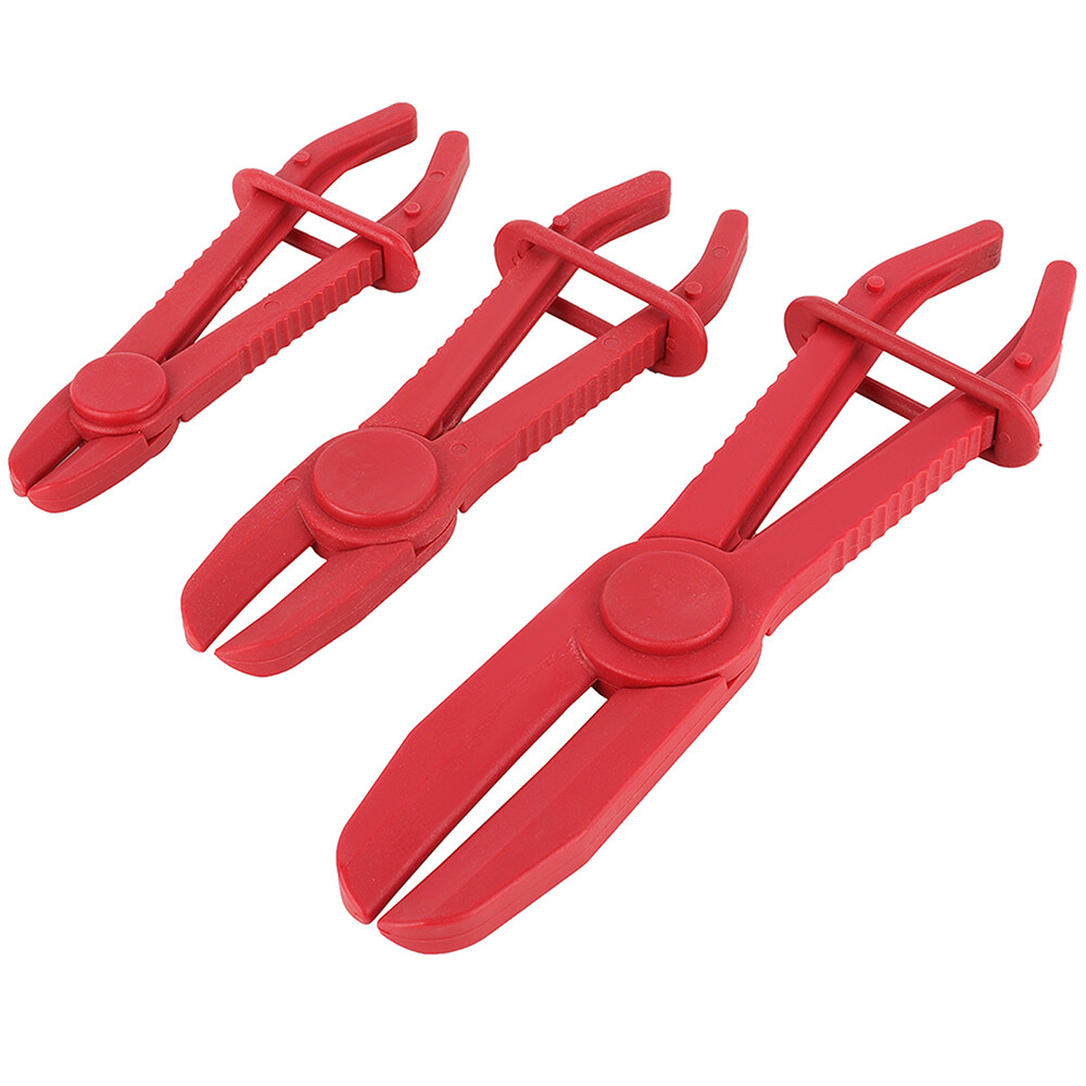 3Pcs Flexible Hose Clamp Set Clamping Pliers Radiator Brake Fuel Pipe Tools