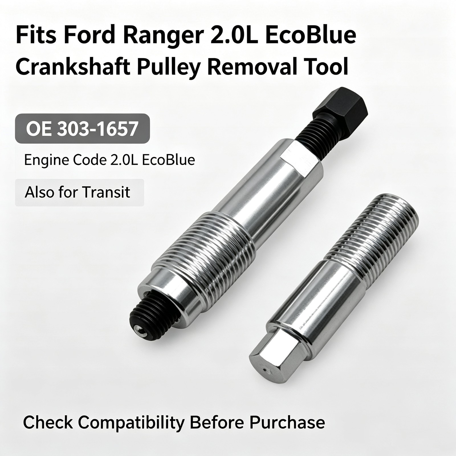 303-1657 Crankshaft Pulley Removal Tool For Ford Ranger 2.0L EcoBlue Engine