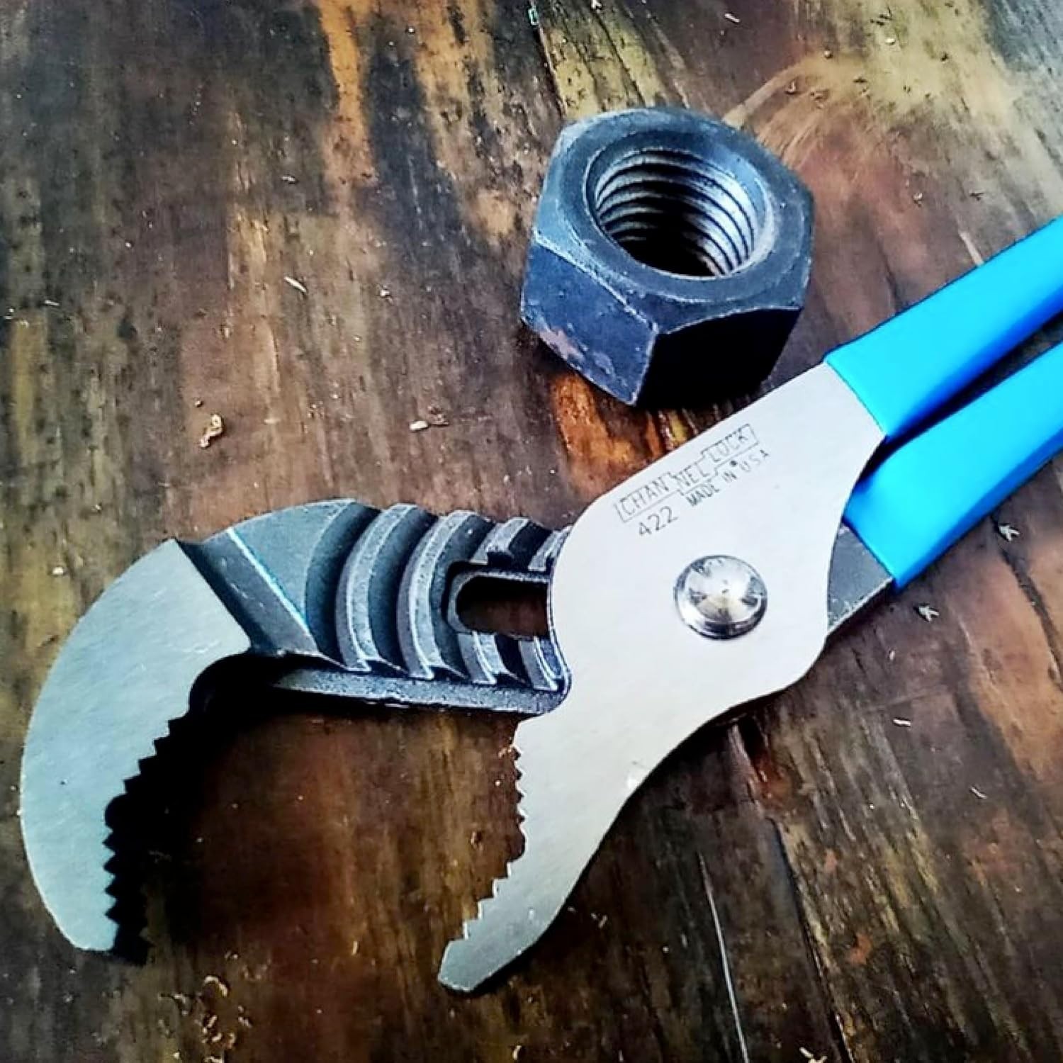 NEW 9.5″ Channellock 422 Curved V-Jaw Tongue & Groove Pliers 1.5″ Jaw Capacity