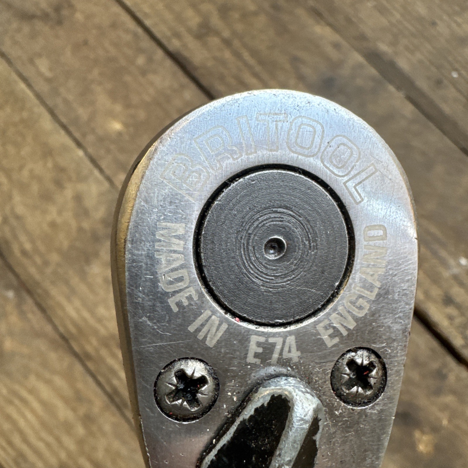 Vintage Britool Classic Shaped 1/2 Ratchet Hard Grip Handle No.E74